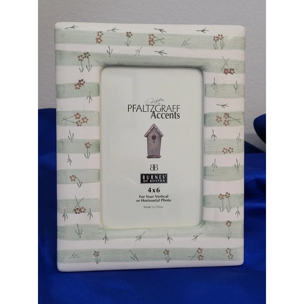Ceramic Picture Frame, Pfaltzgraff Naturewood Accents 4x6 Photograph Vintage